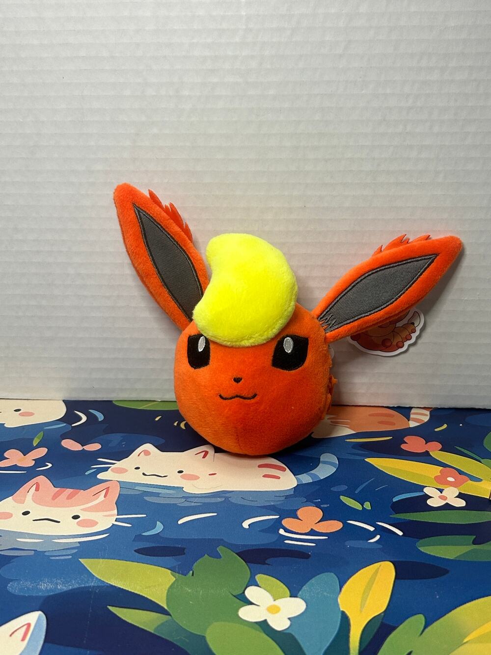 Pokemon Flareon Head Plush Pouch Keycahin